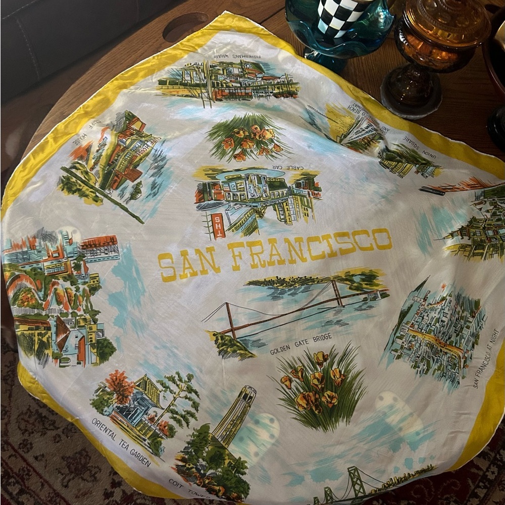 Vintage SAN FRANCISCO Souvenir Scarf